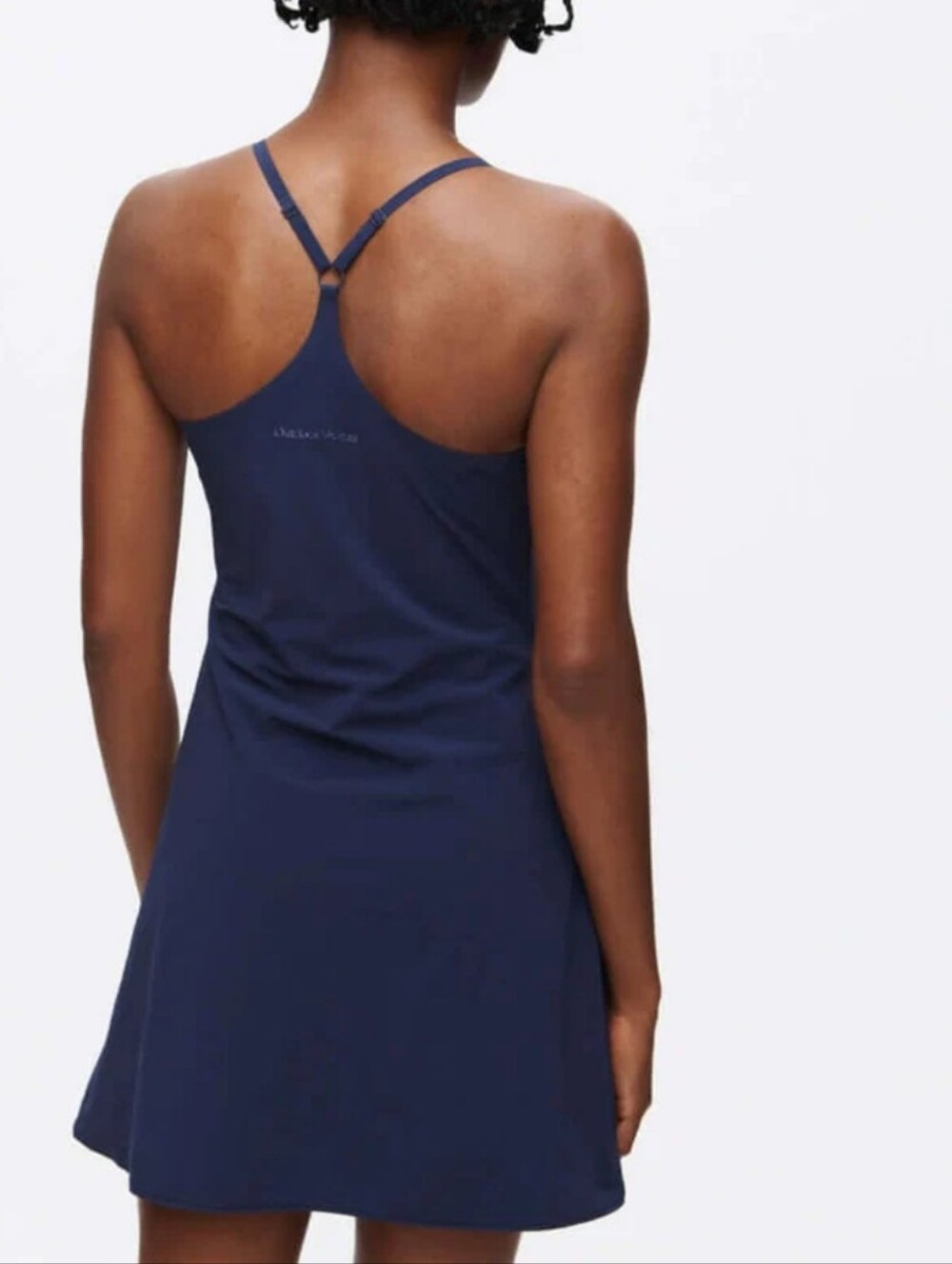 Outdoor Voices Navy Racerback Slip Mini Dress
